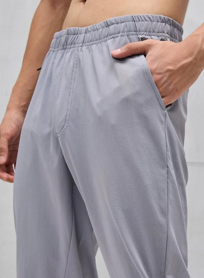 Technosport grey Men Solid Relaxed Fit Trackpants for Men | Best Price UAE